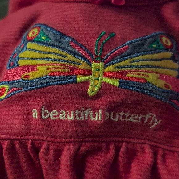 Eric Carle & Carter's Y2K Vintage Embroidered Butterfly Pink Infant Dress - Picture 3 of 6